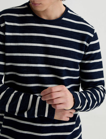 NAVY/NATURAL STRIPE