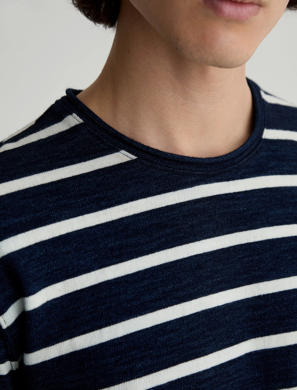 NAVY/NATURAL STRIPE