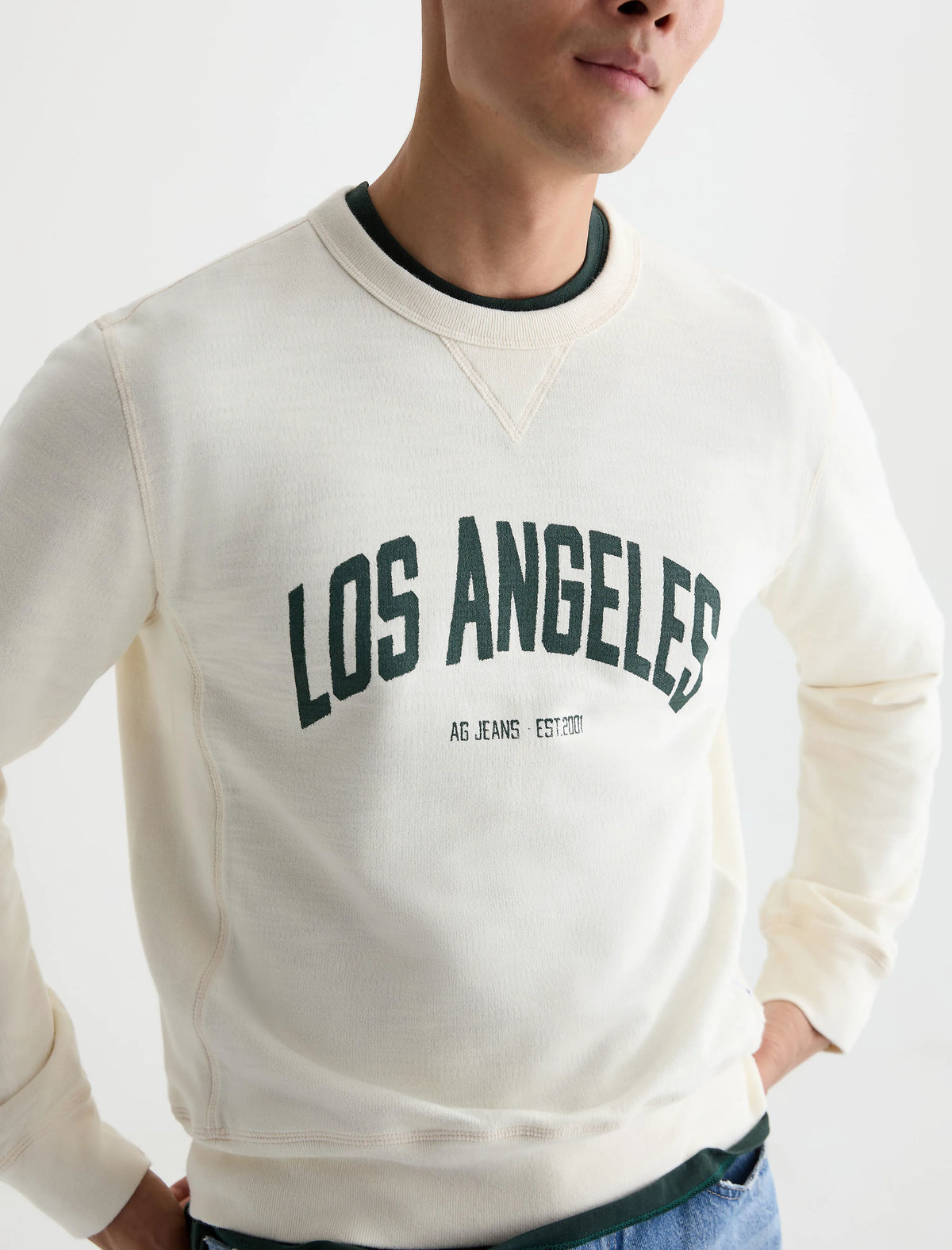 MENS CREW AG LA -IVORY DUST
