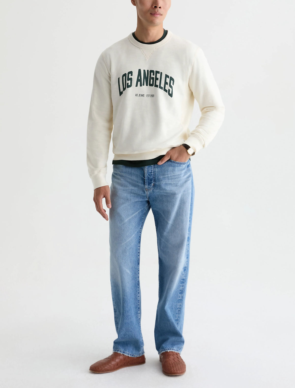 MENS CREW AG LA -IVORY DUST