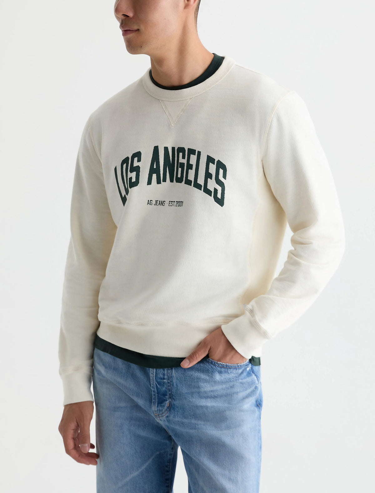 MENS CREW AG LA -IVORY DUST
