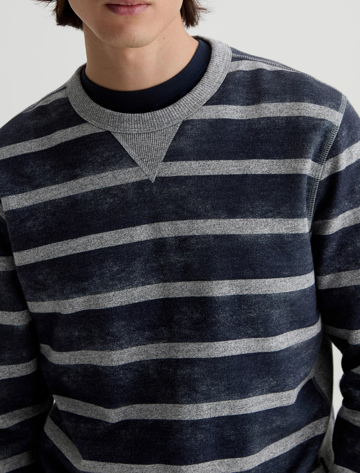 NAVY/GREY STRIPE