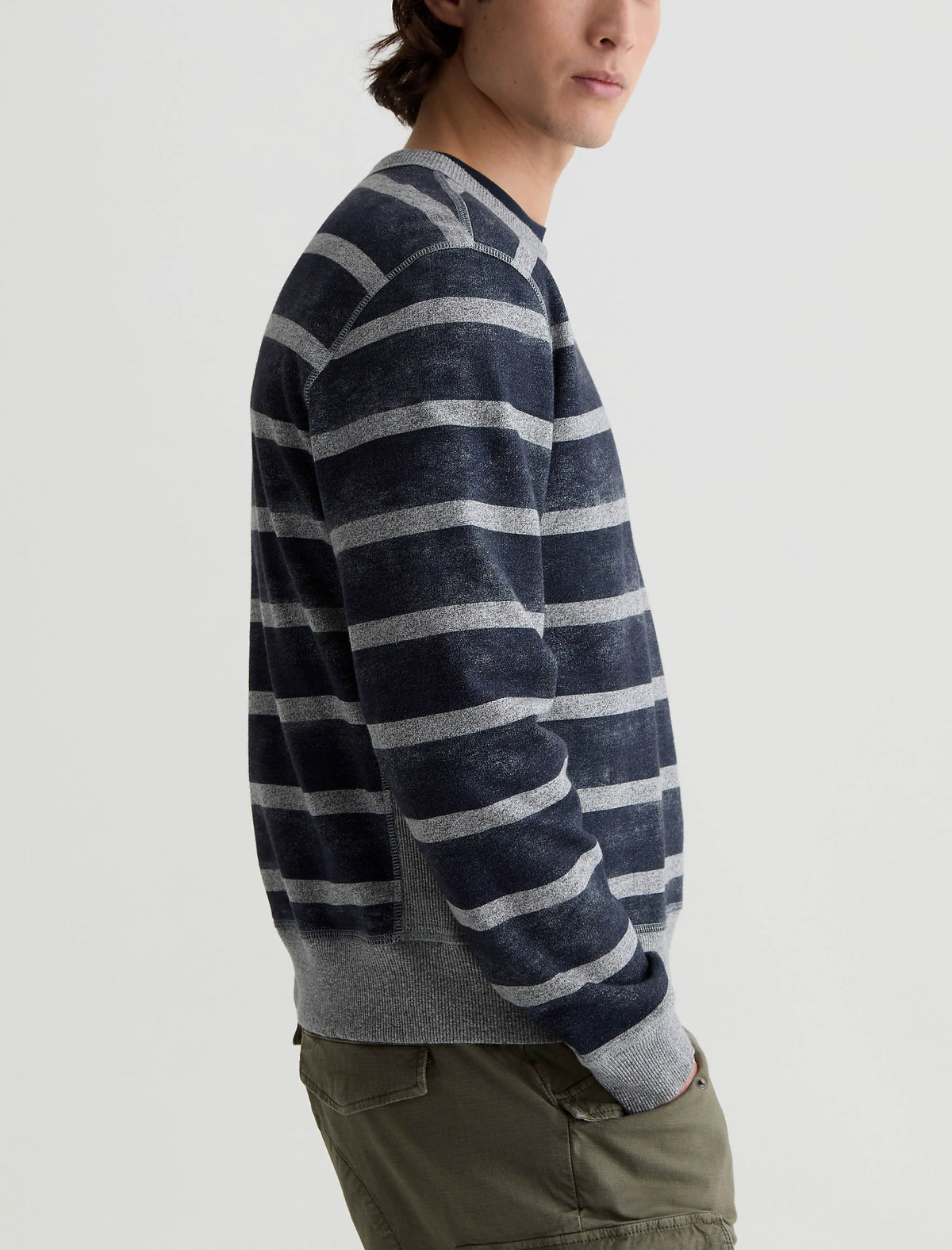 NAVY/GREY STRIPE