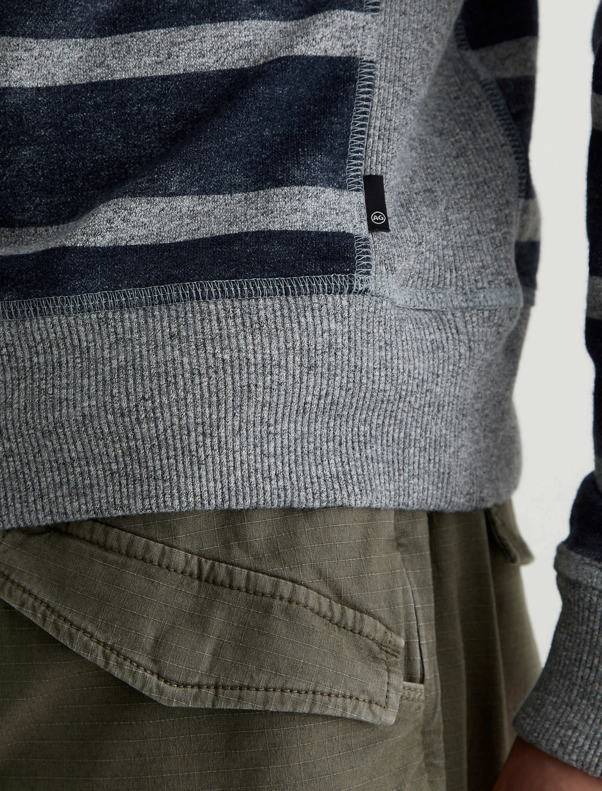 NAVY/GREY STRIPE