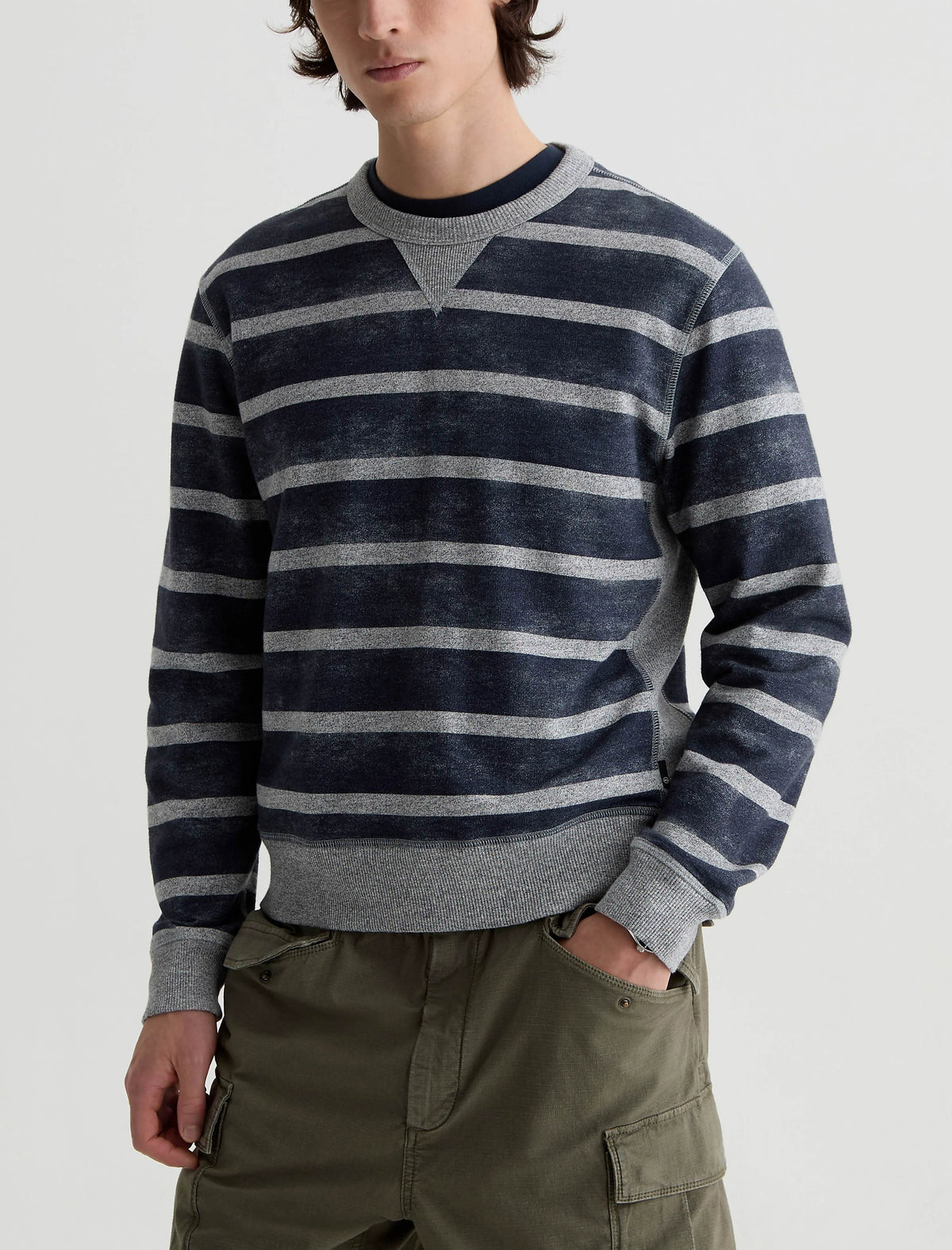 NAVY/GREY STRIPE