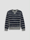 NAVY/GREY STRIPE