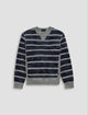 NAVY/GREY STRIPE