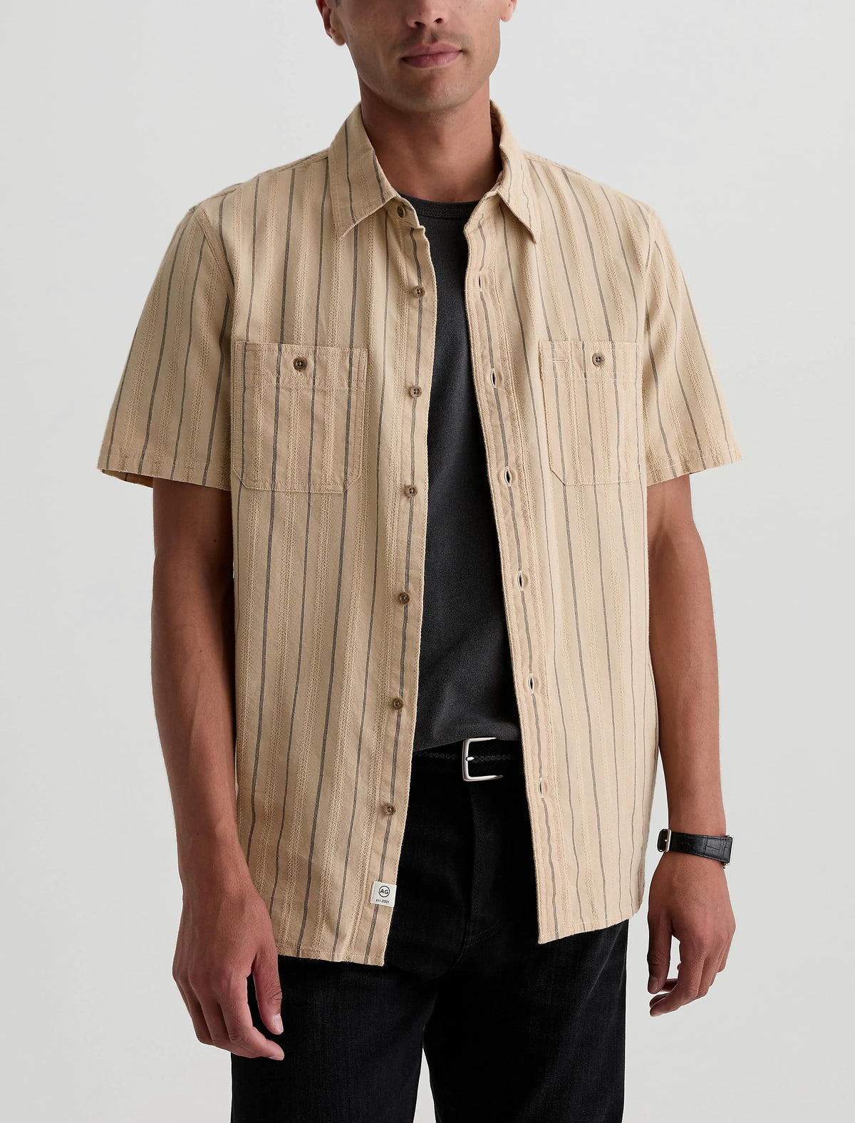 NATURAL/BLACK STRIPE
