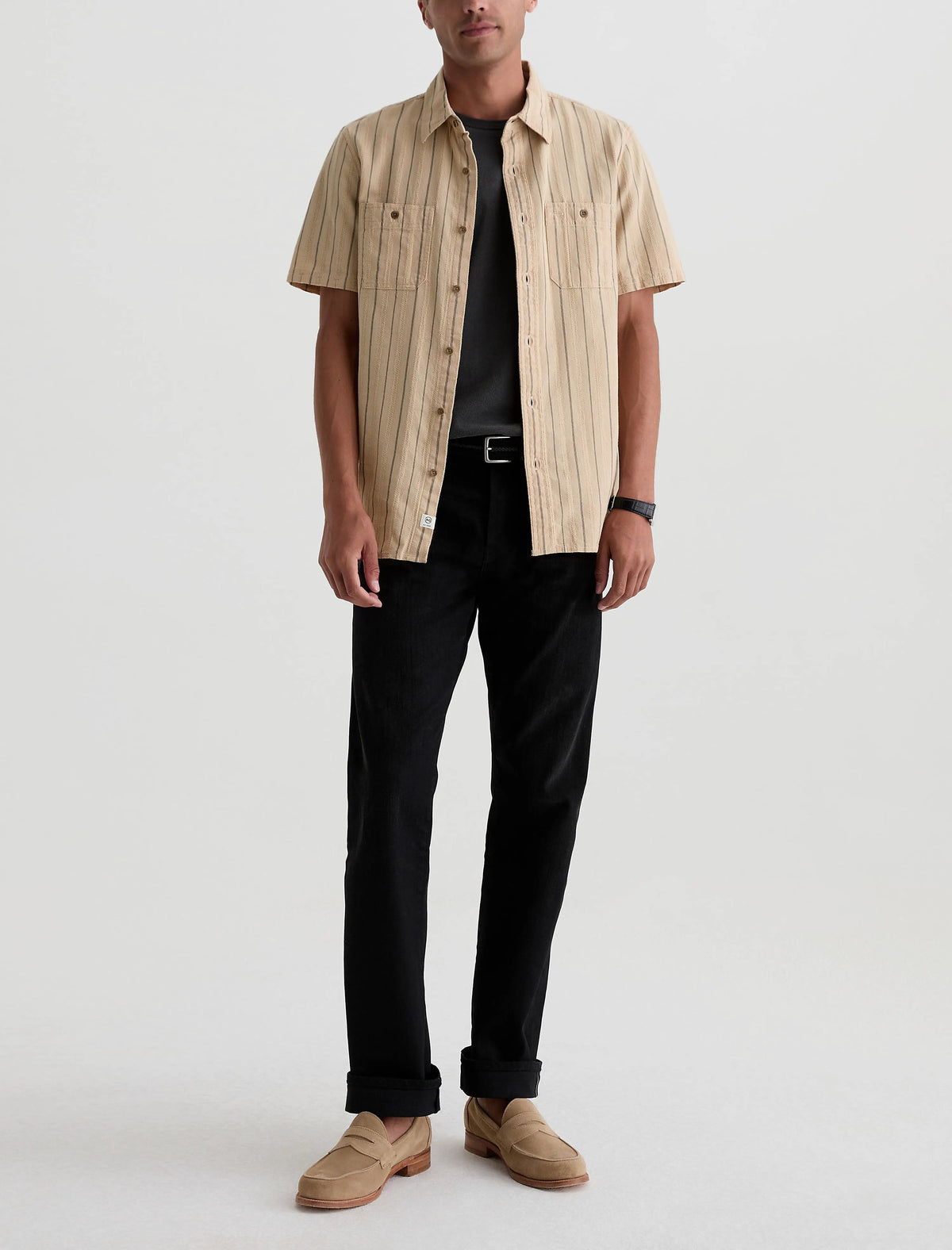 NATURAL/BLACK STRIPE