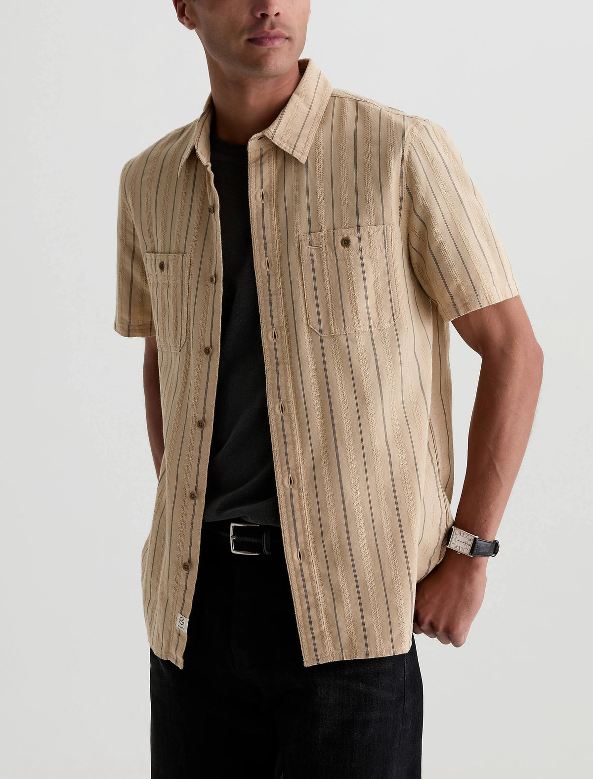 NATURAL/BLACK STRIPE