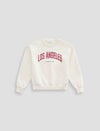 WOMENS CREW AG LA -IVORY DUST