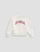 WOMENS CREW AG LA -IVORY DUST