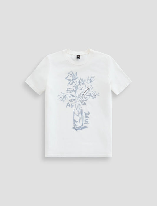 WOMEN BRUSHED FLORAL -IVORY DU