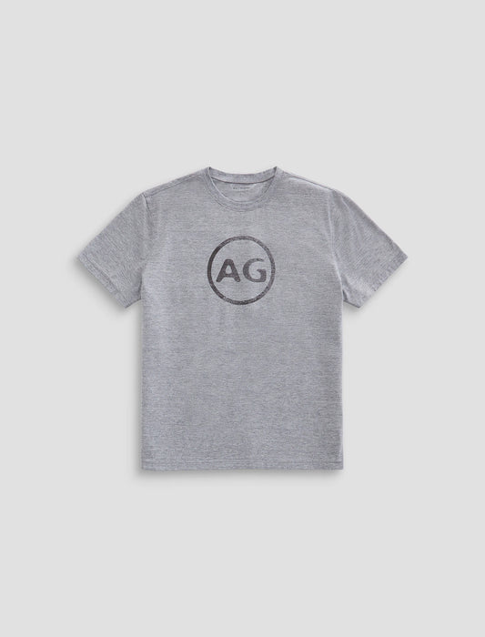MENS AG DISTRESS LOGO- HEATHER
